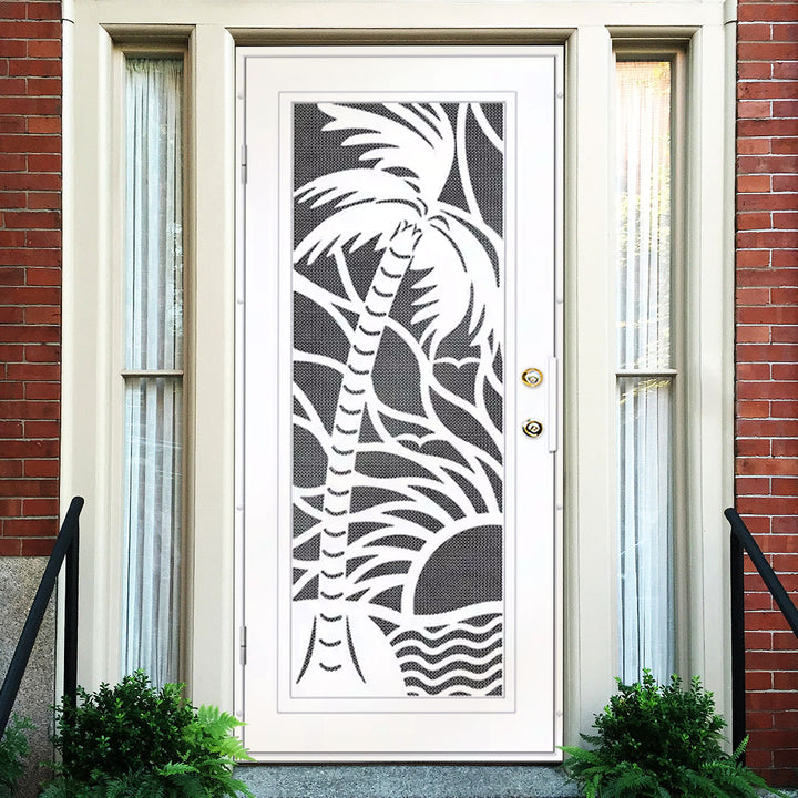 Playa Laser Cut Security Storm Door